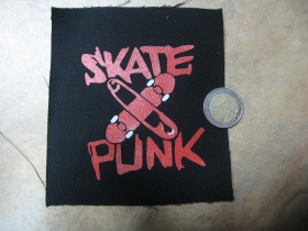 Skatepunk  malá potlačená nášivka rozmery cca. 12x12cm (neobšívaná)