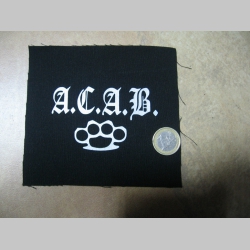 A.C.A.B.  potlačená nášivka rozmery cca. 12x12cm (po okrajoch neobšívaná)