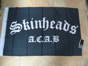 Vlajka Skinhead A.C.A.B.  rozmery cca.90x60cm  materiál 100%polyester