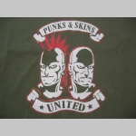 Punks and Skins United  hrubá mikina na zips s kapucou stiahnuteľnou šnúrkami