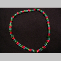 náhrdelník alebo náramok na gumičke s drevenými farebnými korálkami náhrdelník alebo náramok na gumičke s drevenými farebnými korálkami