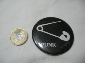 Punk zicherka odznak veľký,  priemer 55mm