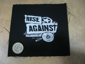 Rise Against   potlačená nášivka rozmery cca. 12x12cm (po krajoch neobšívaná