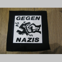 Gegen Nazis,  malá potlačená nášivka rozmery cca. 12x12cm (neobšívaná)