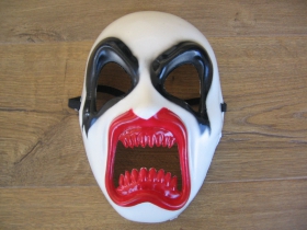 " TO " klaun biela plastová maska " klaun " na zadnej časti gumička na uchytenie