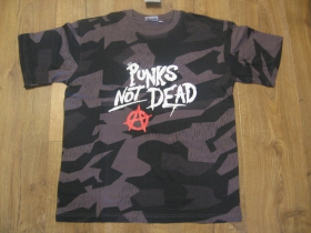 Punks not Dead nočný " ruský " maskáč - Nightcamo SPLINTER, pánske tričko 100%bavlna