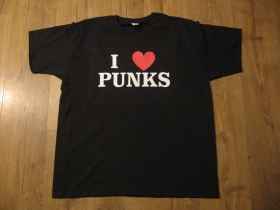 I LOVE PUNKS!  pánske tričko materiál 100% bavlna značka Fruit of The Loom