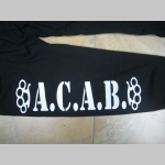 A.C.A.B.  čierne tepláky s tlačeným logom