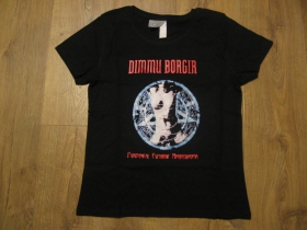 Dimmu Borgir čierne dámske tričko materiál 100% bavlna
