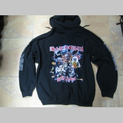 Iron Maiden  čierna mikina na zips s kapucou 80%bavlna 20%polyester