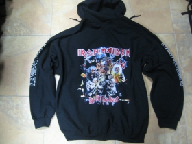 Iron Maiden  čierna mikina na zips s kapucou 80%bavlna 20%polyester