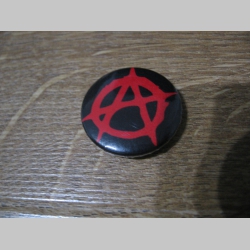 Anarchy áčko v krúžku odznak priemer 25mm