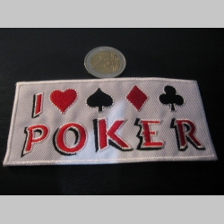 Poker nažehľovacia vyšívaná nášivka (možnosť nažehliť alebo našiť na odev) materiál 100%bavlna 