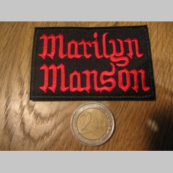 Marilyn Manson - nažehľovacia vyšívaná nášivka - nažehlovačka (možnosť nažehliť alebo našiť na odev) materiál 100%bavlna