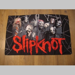 Slipknot vlajka hrub&aacute; s obr&aacute;zkom na jednej strane, rozmery 56x89cm materi&aacute;l 100% polyester