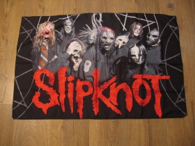 Slipknot vlajka hrub&aacute; s obr&aacute;zkom na jednej strane, rozmery 56x89cm materi&aacute;l 100% polyester