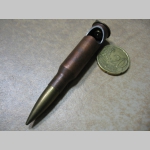 imitácia náboja kovový prívesok na kľúče v tvare náboja s kovovým krúžkom, materiál mosadz imitácia náboja kovový prívesok na kľúče v tvare náboja s kovovým krúžkom, materiál mosadz