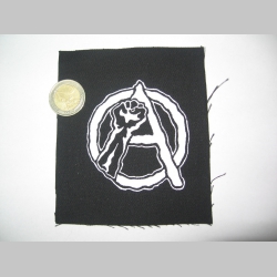 Anarchy päsť potlačená nášivka cca.12x12cm (po krajoch neobšívaná)