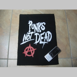 Punks not Dead chrbtová nášivka veľkosť cca. 35x26cm (po krajoch neobšívaná)