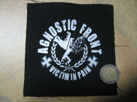 Agnostic Front  malá potlačená nášivka rozmery cca. 12x12cm (po krajoch neobšívaná)