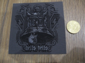 AC/DC ofsetová nášivka po krajoch neobšívaná cca. 9x9cm