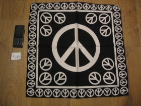 Peace  šatka materiál: 100%bavlna, rozmery: cca.52x52cm