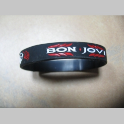 Bon Jovi  pružný gumenný náramok s vyrazeným motívom 