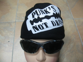 Punks not Dead Zimná čiapka na založenie v zátylku s tlačeným logom univerzálna veľkosť 65%akryl 35%vlna