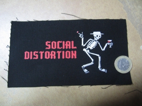 Social Distortion malá potlačená nášivka rozmery cca. 12x6cm (neobšívaná)