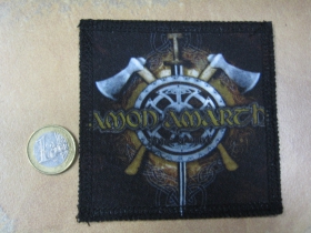 Amon Amarth ofsetová nášivka po krajoch obšívaná cca. 9x9cm 