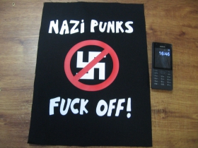 Dead Kennedys - Nazi Punks Fuck Off   chrbtová nášivka veľkosť cca. A4 (po krajoch neobšívaná)