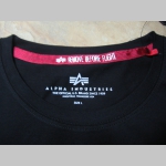 Alpha Industries - čierne  dámske tričko s tlačeným logom materiál: 100%bavlna