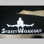 Street Workout čierne tepláky s tlačeným logom