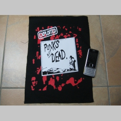 Exploited - Punks not Dead, chrbtová nášivka veľkosť cca. A4