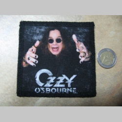 Ozzy Osbourbe ofsetová nášivka po krajoch obšívaná cca. 9x9cm 