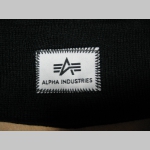 Alpha Industries čierna pletená zimná čiapka s logom  univerzálna veľkosť materiál 100% akryl