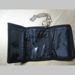 Perkele hrubá pevná textilná peňaženka s retiazkou a karabínkou