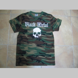 Black Metal  pánske maskáčové tričko 100%bavlna