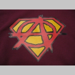 Anarchy Superman  mikina s kapucou stiahnutelnou šnúrkami a klokankovým vreckom vpredu 