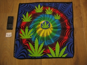 Rasta - Ganja - Tráva šatka materiál: 100%bavlna, rozmery: cca.52x52cm