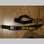 Punk Rock textilná šnúrka na krk ( kľúče ) materiál 100% polyester