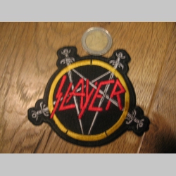 Slayer - nažehľovacia vyšívaná nášivka - nažehlovačka (možnosť nažehliť alebo našiť na odev) materiál 100%bavlna