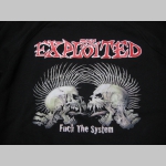 Exploited Fuck the system, čierna mikina s kapucou 80%bavlna 20%polyester