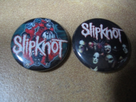 Slipknot, odznak priemer 25mm, (počet kusov a konkrétny model napíšte na konci objednávky do rubriky KOMENTÁR)