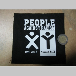People against Racism, One Race-Human Race  potlačená nášivka cca.12x12cm (po krajoch neobšívaná)