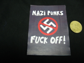 Dead Kennedys - Nazi Punks Fuck Off!  nálepka 10x7cm