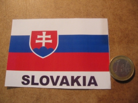 Slovensko - Slovakia papierová nálepka s rozmermy 10x7cm (interiérová)