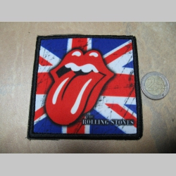 Rolling Stones  ofsetová nášivka po krajoch obšívaná cca. 9x9cm 