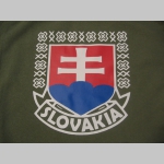Slovensko - Slovakia mikina s kapucou stiahnutelnou šnúrkami a klokankovým vreckom vpredu 