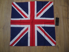 Britská vlajka UNION JACK Šatka 100%bavlna, rozmery cca.52 x 52cm